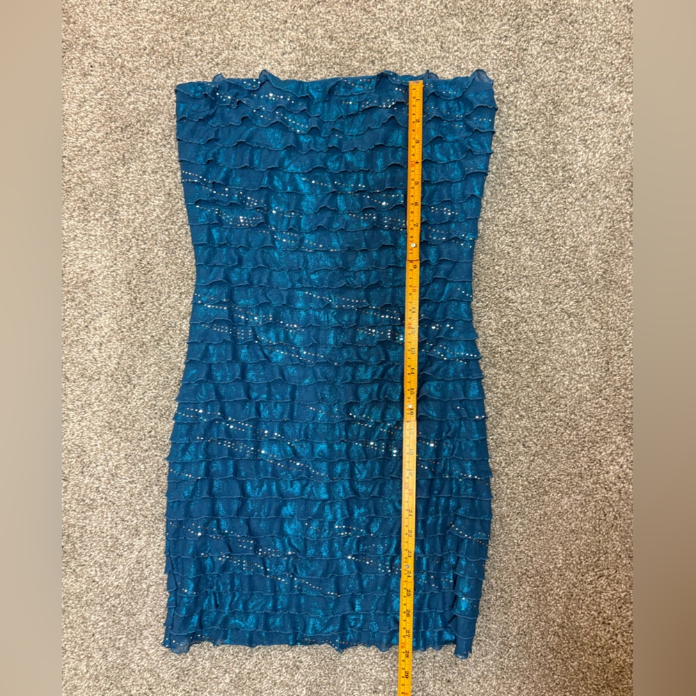 Ruby Rox Teal Textured Mini Dress - Picture 7 of 8